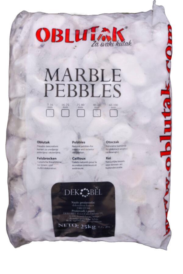 Beli oblutak 40-60mm 25 kg-dekorativni kamen