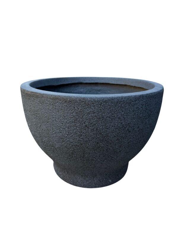 Saksija Cleveland crna H30xR43cm fiberstone