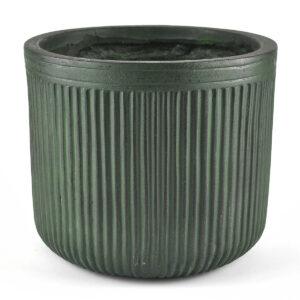 Saksija tamno zelena H31,5xR35cm fiberstone